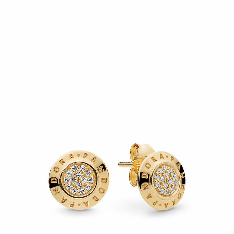 Pandora Shine™ Signature Stud Earrings NZ, 18ct Gold Plated (982370-XME)